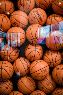 brown Spalding basketball lot