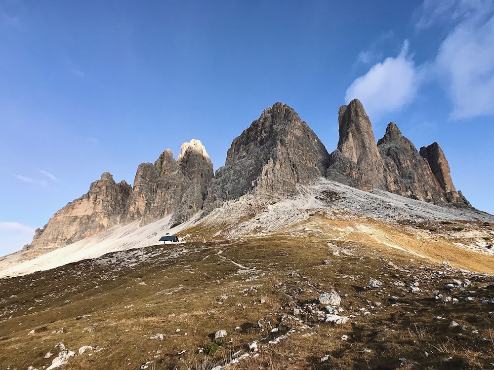 brown and snow mountain