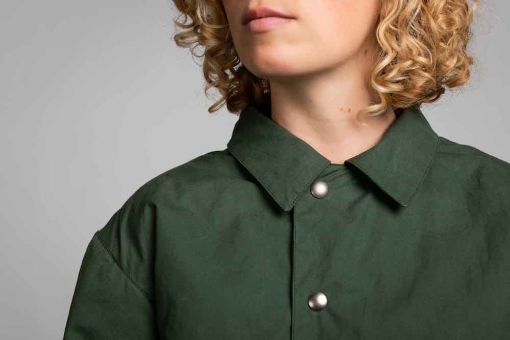 camicia da uomo verde