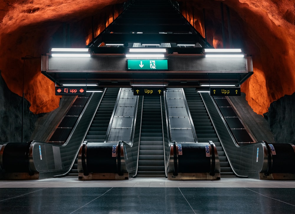 empty escalator