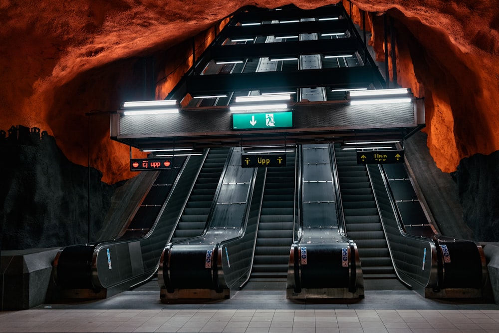 empty escalator