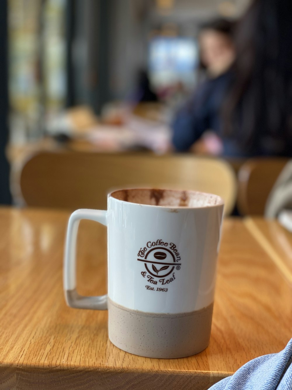 white mug on table