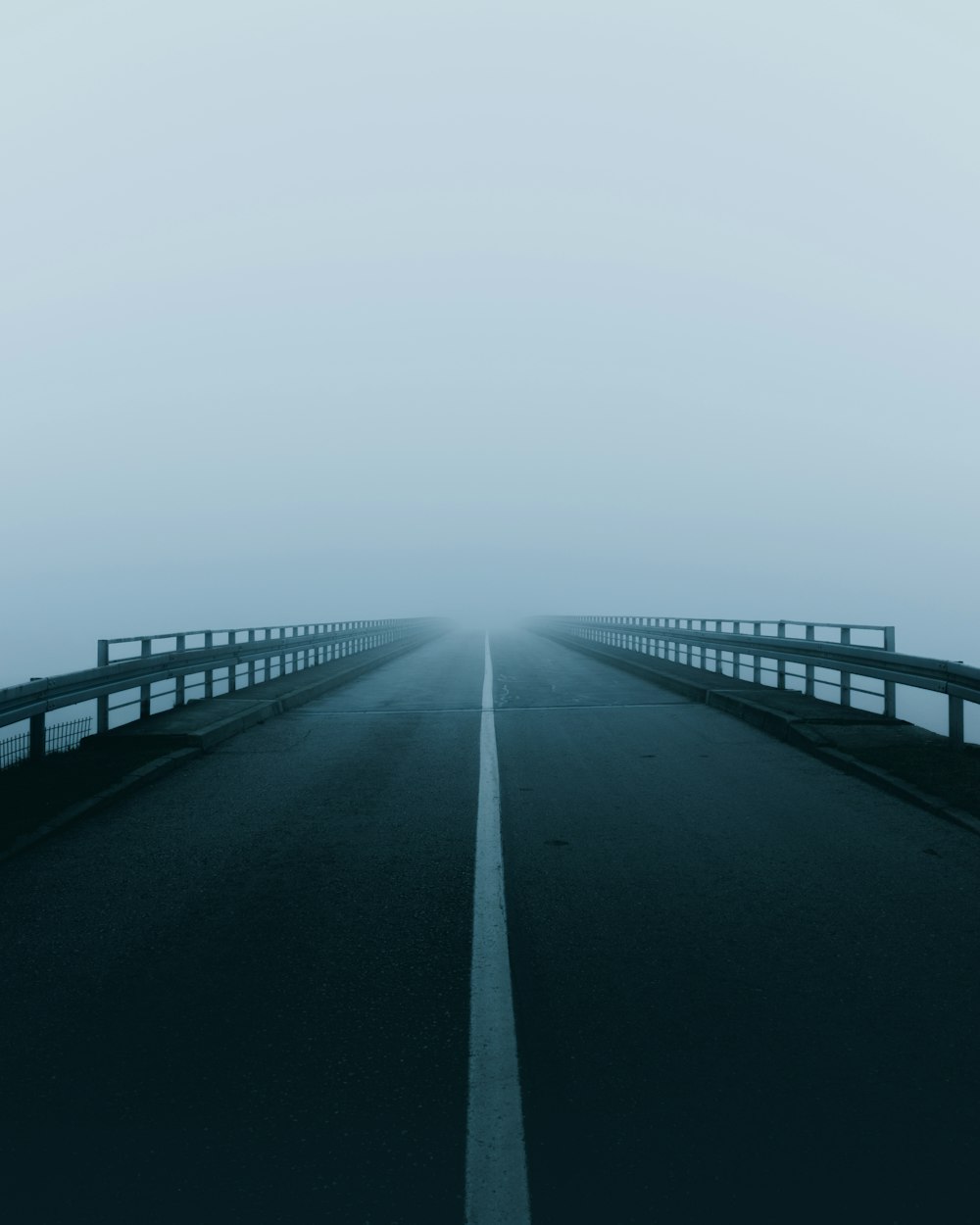 strada con nebbia