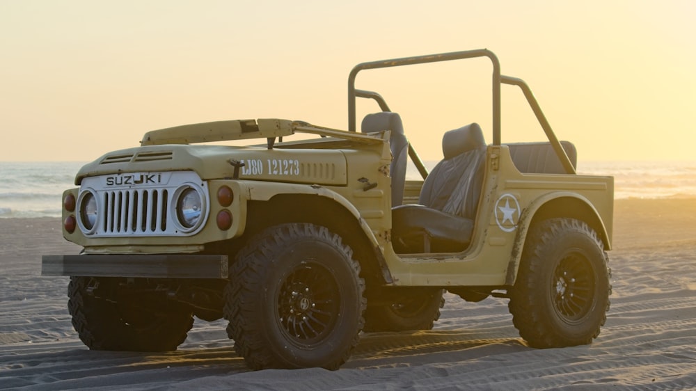 yellow Jeep Wrangler