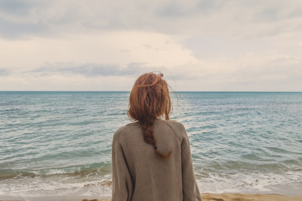 woman at beach