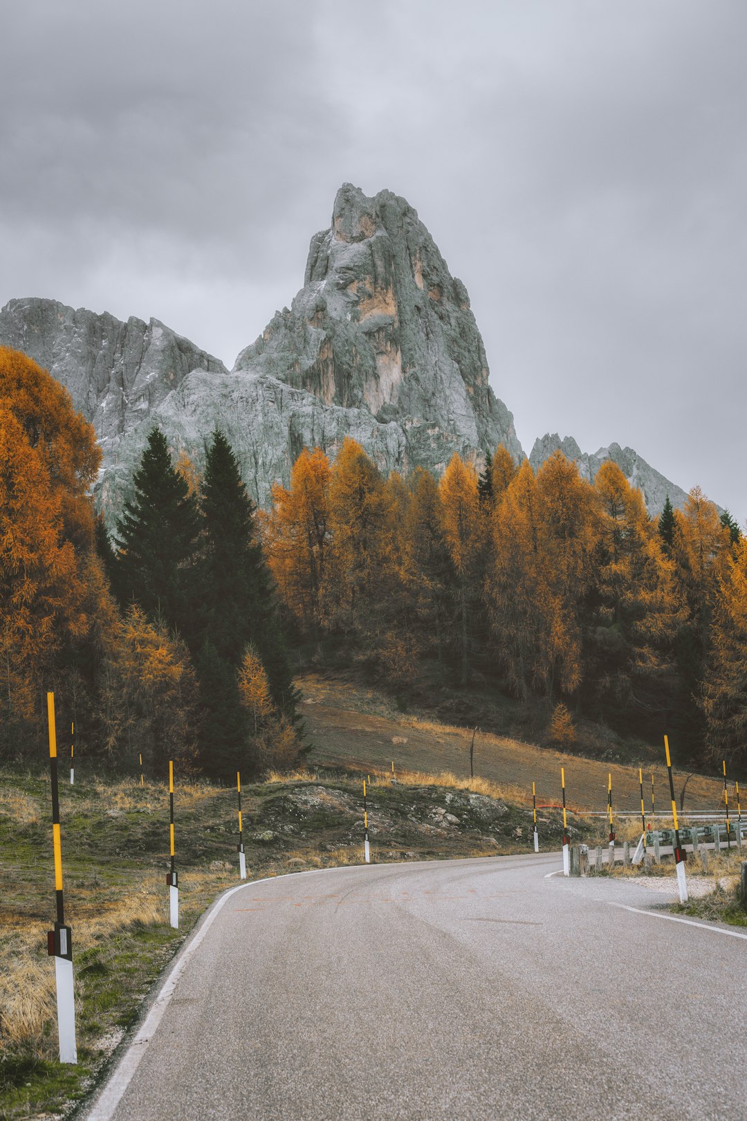 asphalt road and mountain scenery