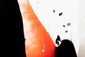 Abstract composition featuring bold color contrasts.