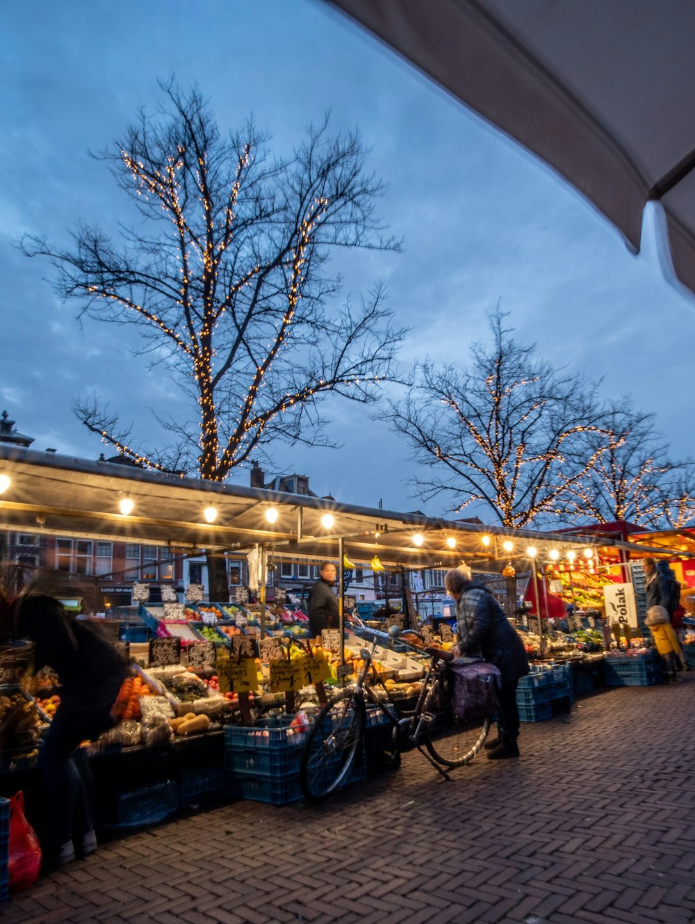 a market with a lot of food on display