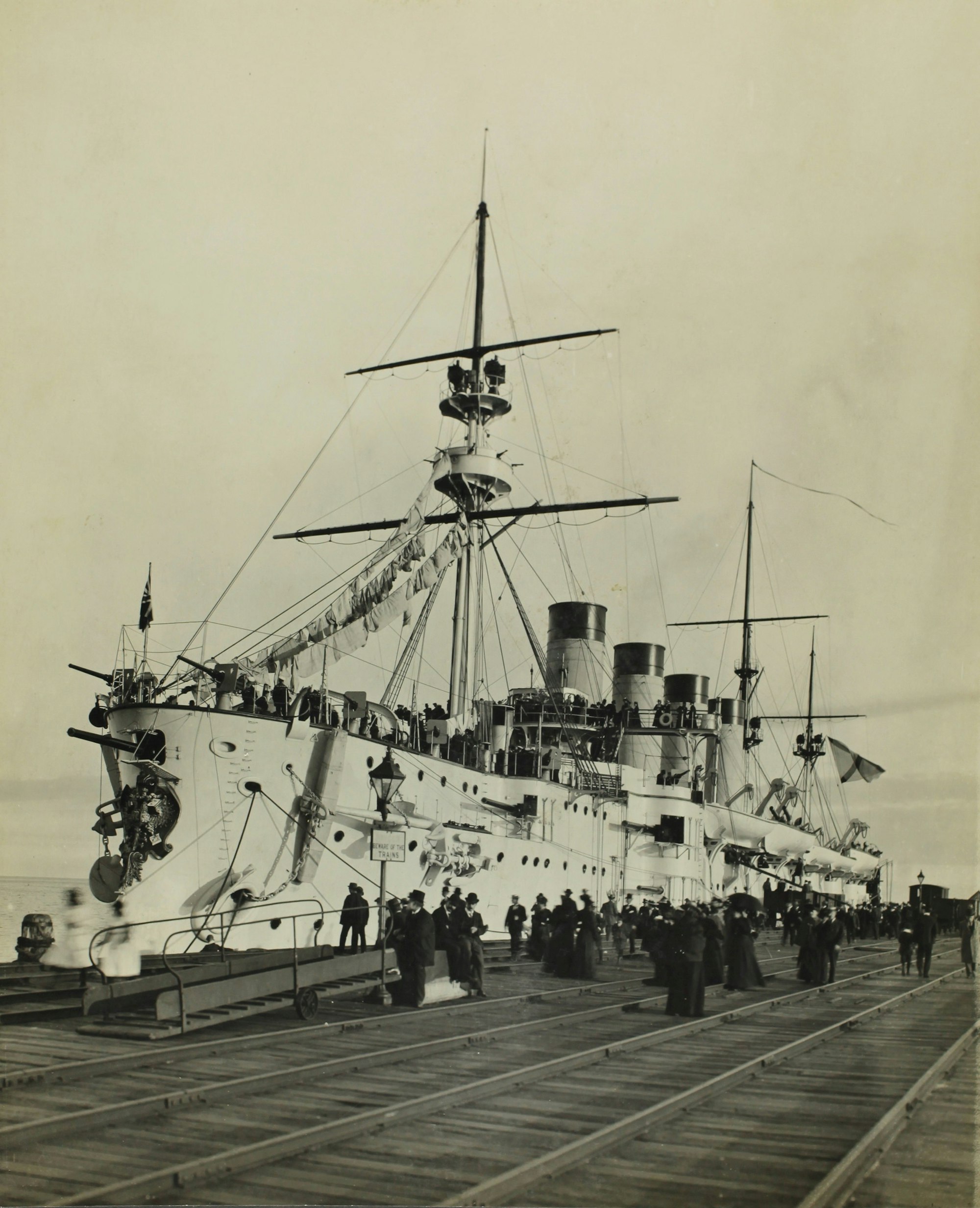 Federation Celebrations, 'The Russian Cruiser Cromoboi Lying at Port Melbourne Railway Pier', Melbourne, May1901
