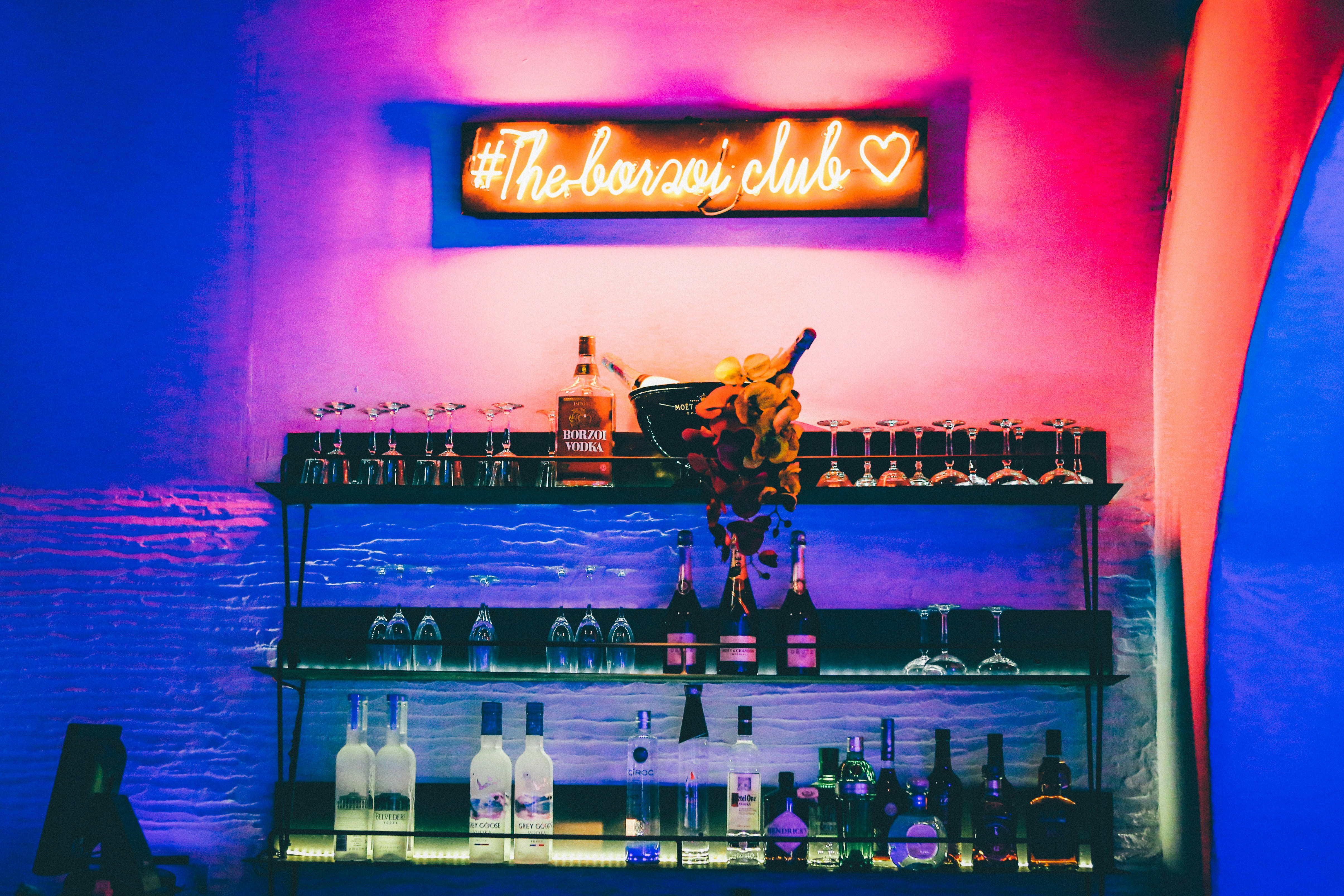 wine bottles on rack