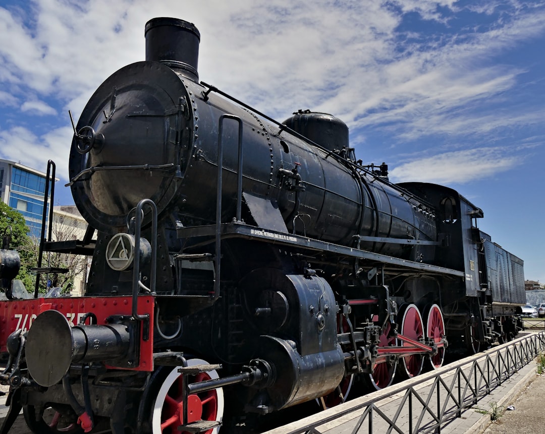black train, Steam locomotive