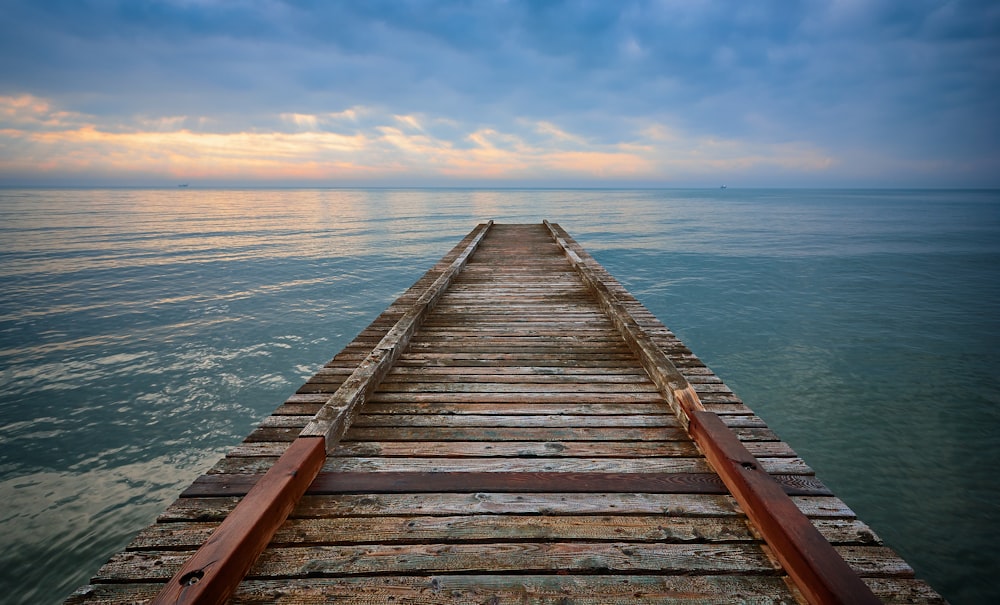 brown wooden dock