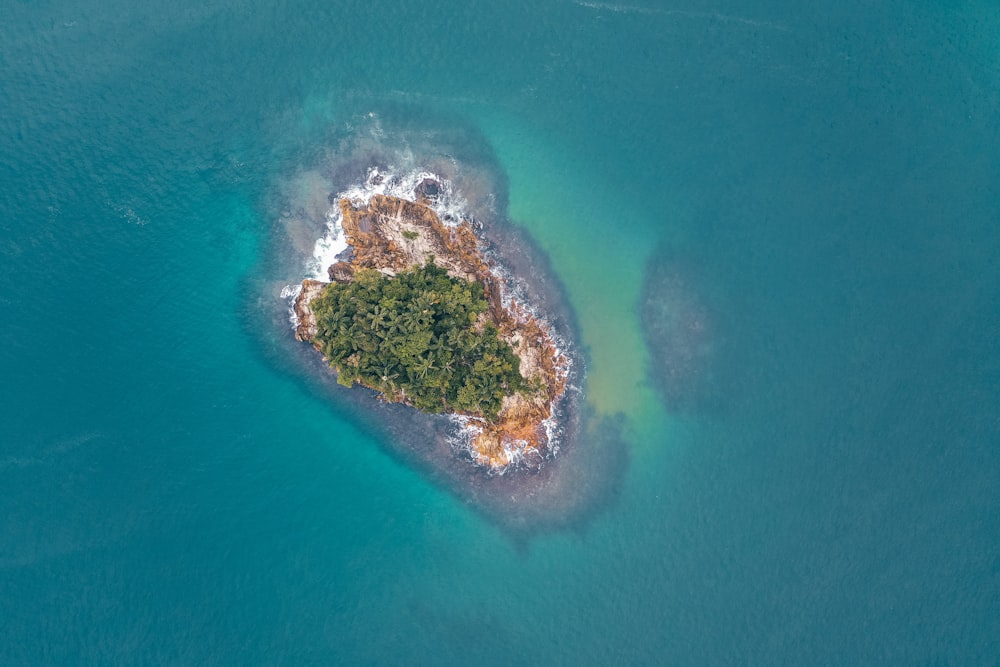 an island in the middle of the ocean