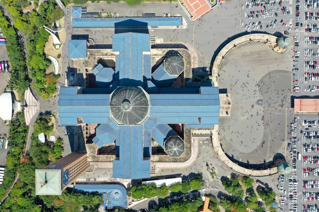 A panoramic view of the Church of Shalom’s central office building in Coimbatore.