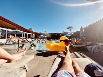 man and woman near pool