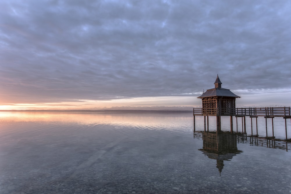 gray port on water