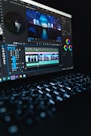 black laptop computer
