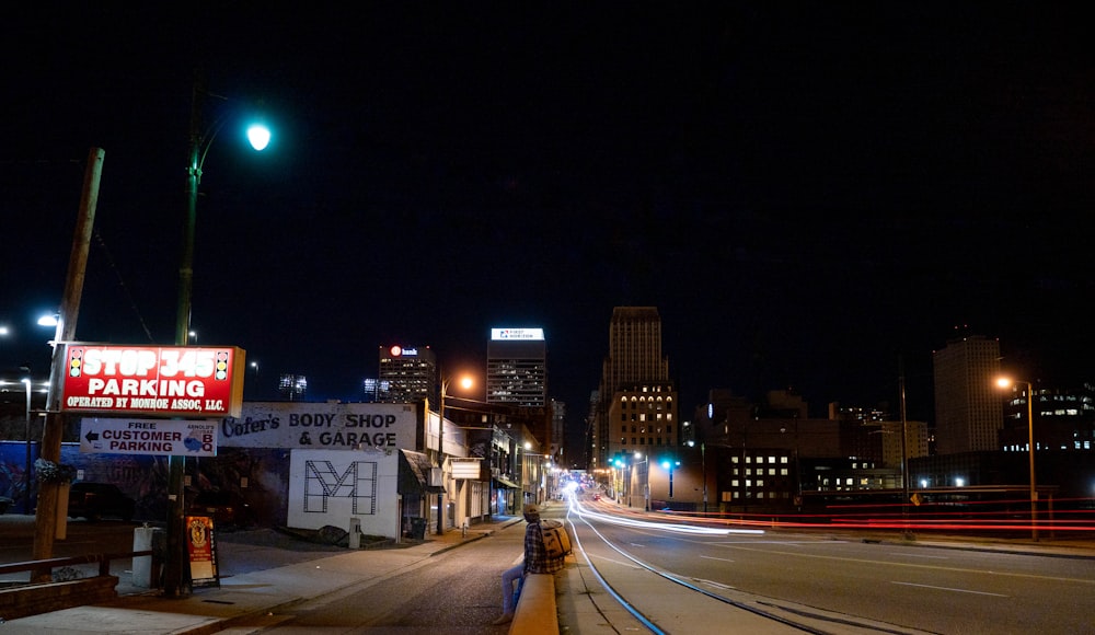 roadway in time lapse photography