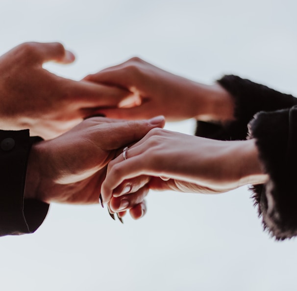 view photography of person hands while holding