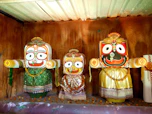A vibrant collage showing Jagannath Temple, Puri Beach at sunset, and colorful local markets.