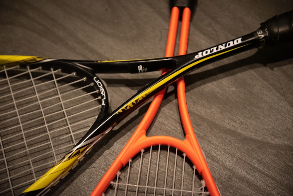 two Dunlop tennis rackets