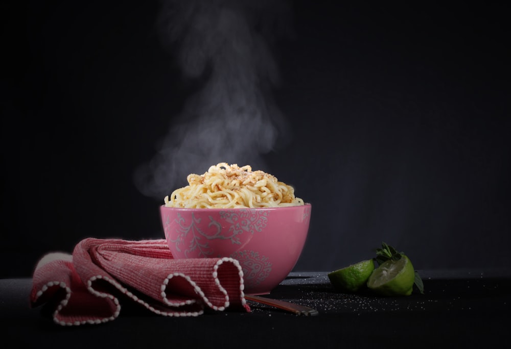 pasta on bowl