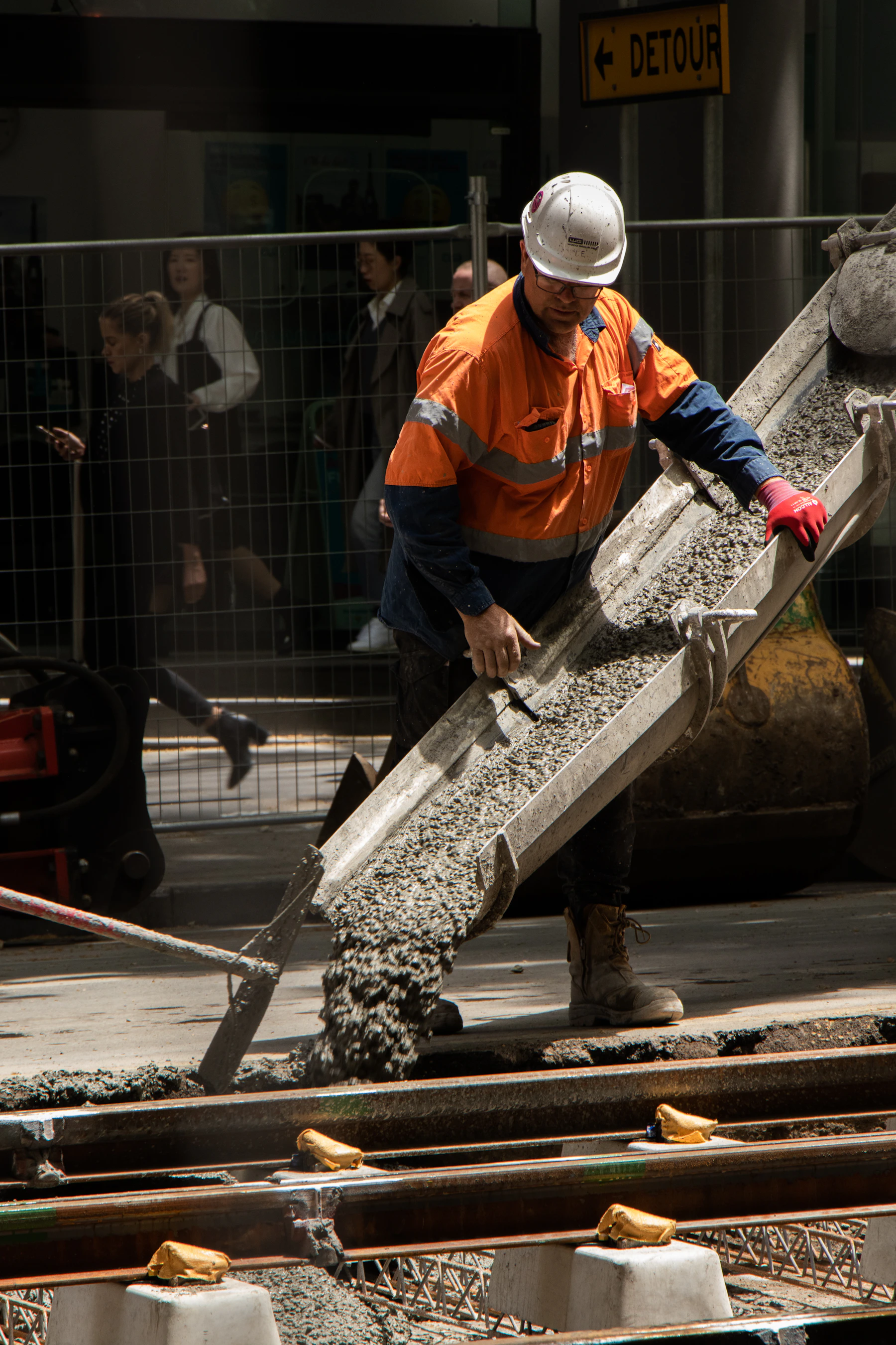Concrete works — precision pouring on site
