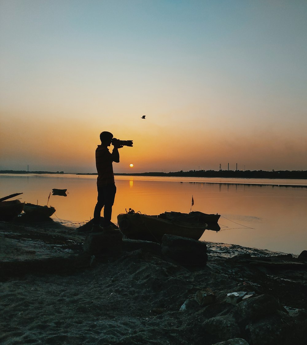 man holding camera