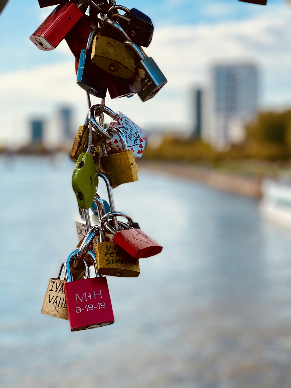 padlocks over body of water