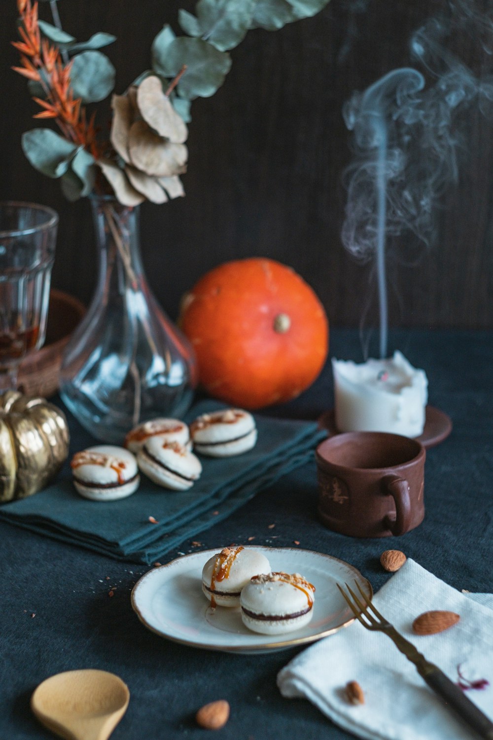 plate of macaroons