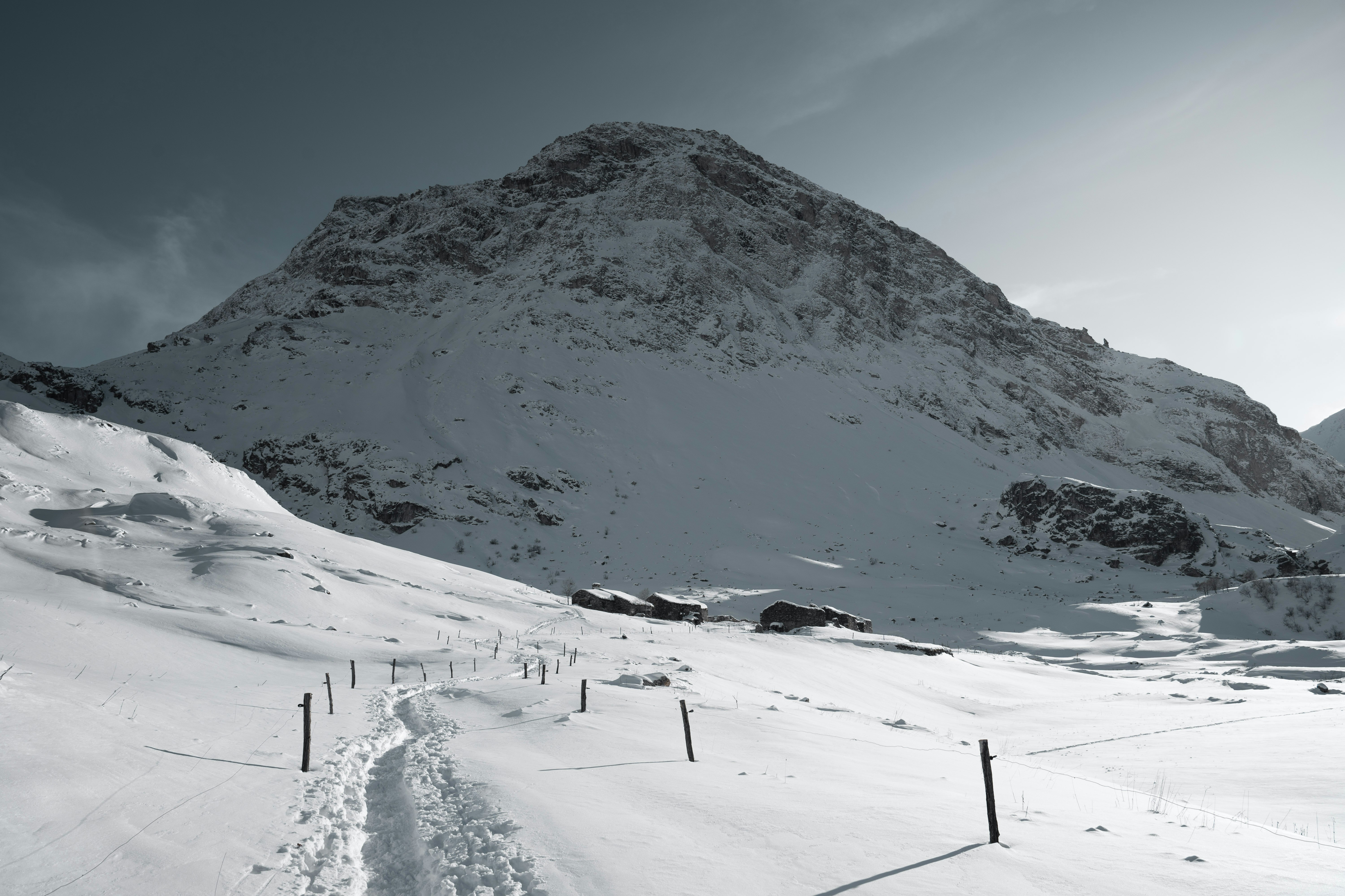 snowy mountain photograph