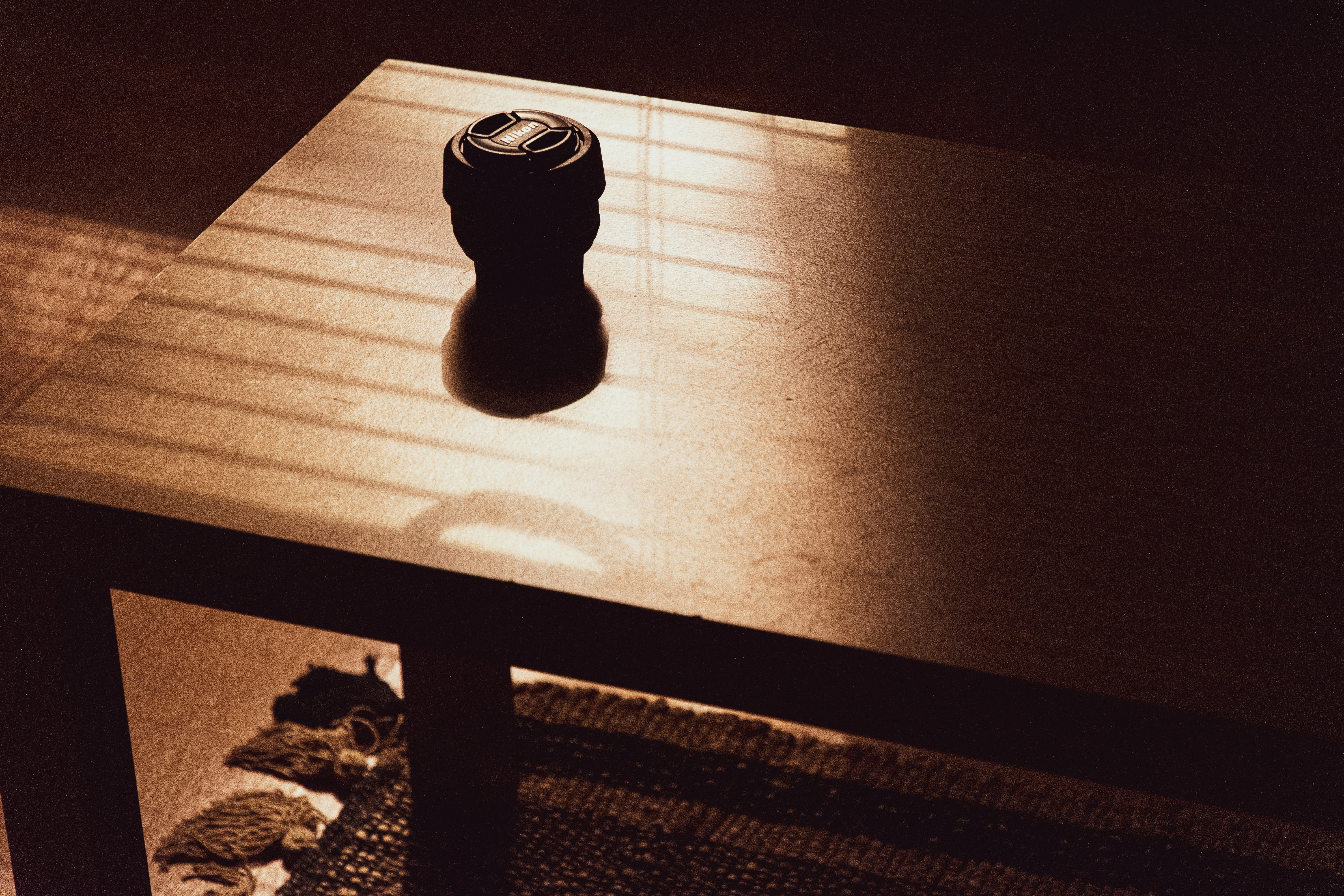 brown wooden table