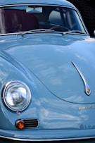 blue Volkswagen Beetle