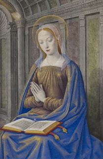painting of woman praying