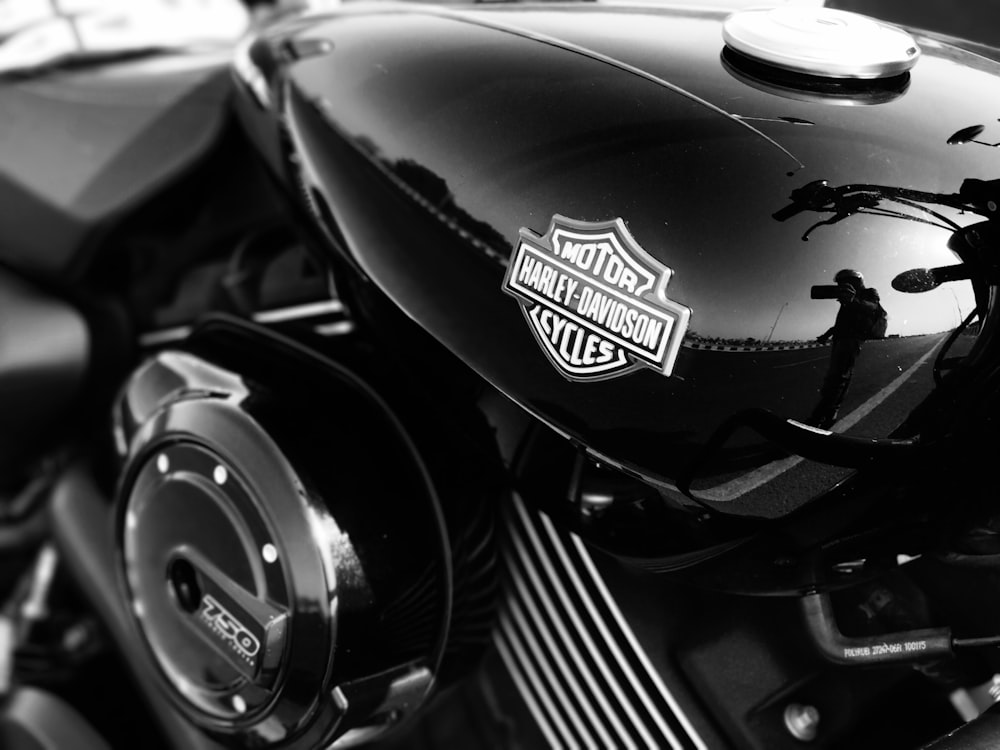 black Harley-Davidson motorcycle