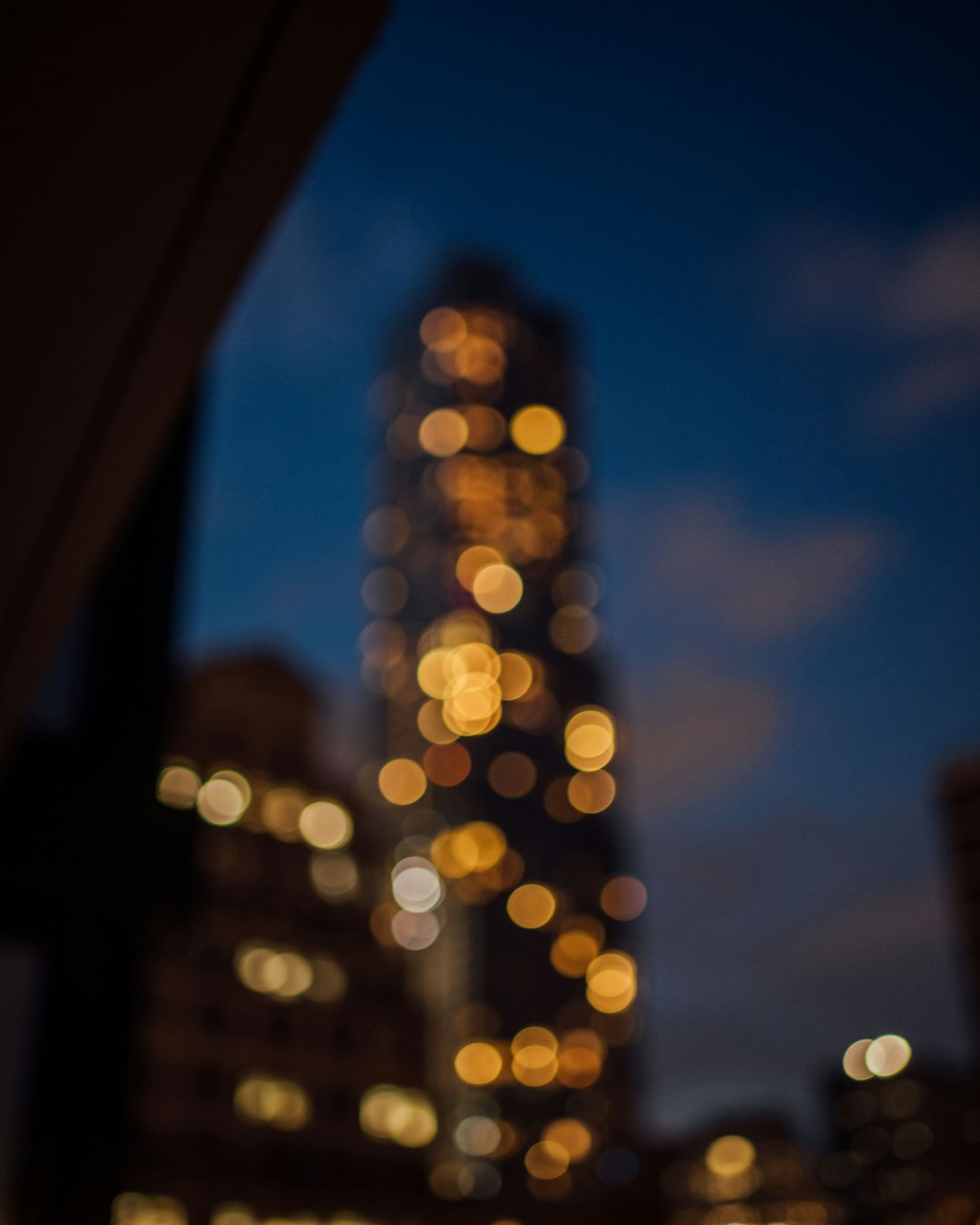 bokeh photography of lighted building