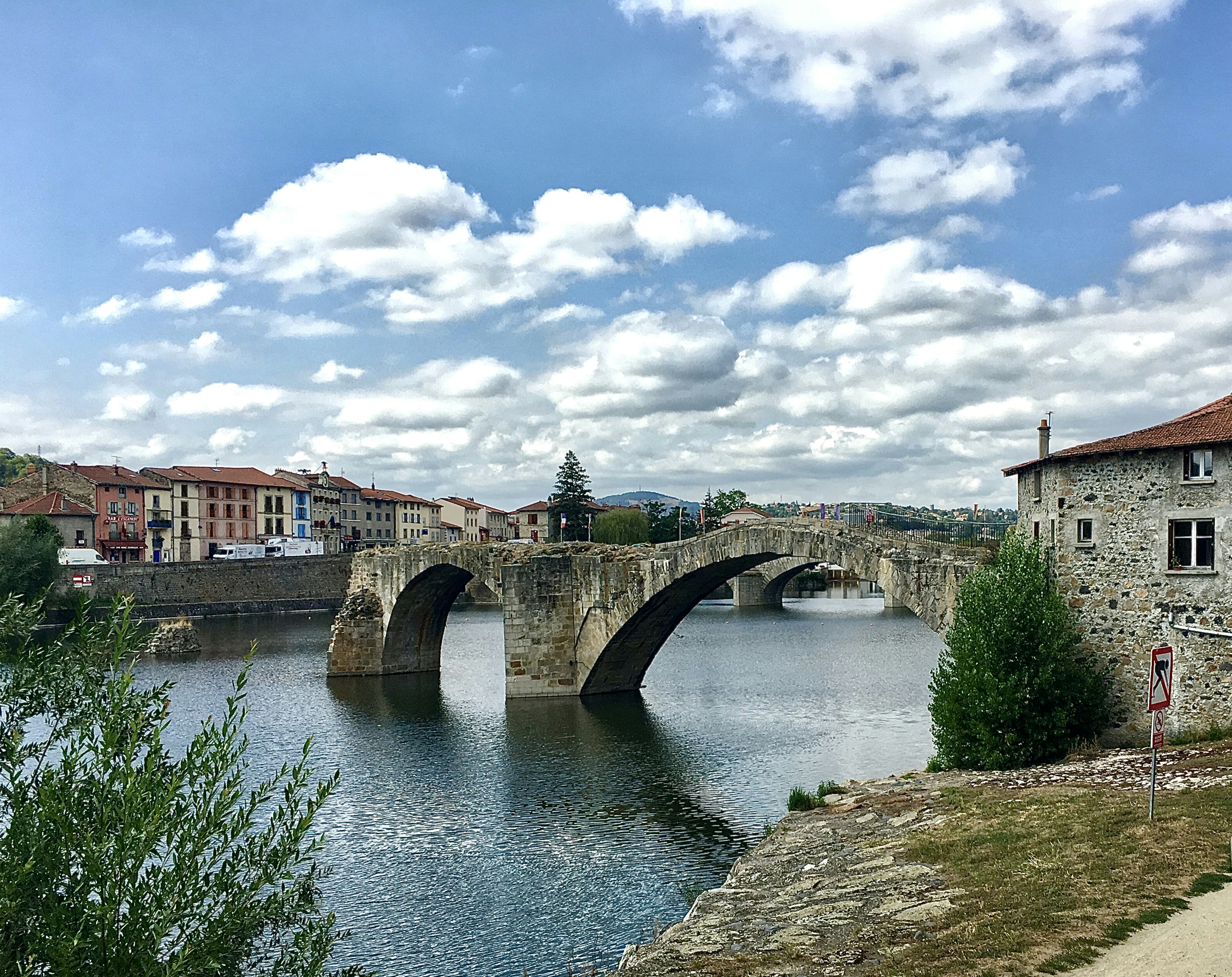 gray concrete bridge over water, 