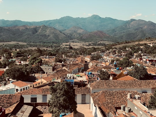 aerial photography of buildings in Trinidad Cuba