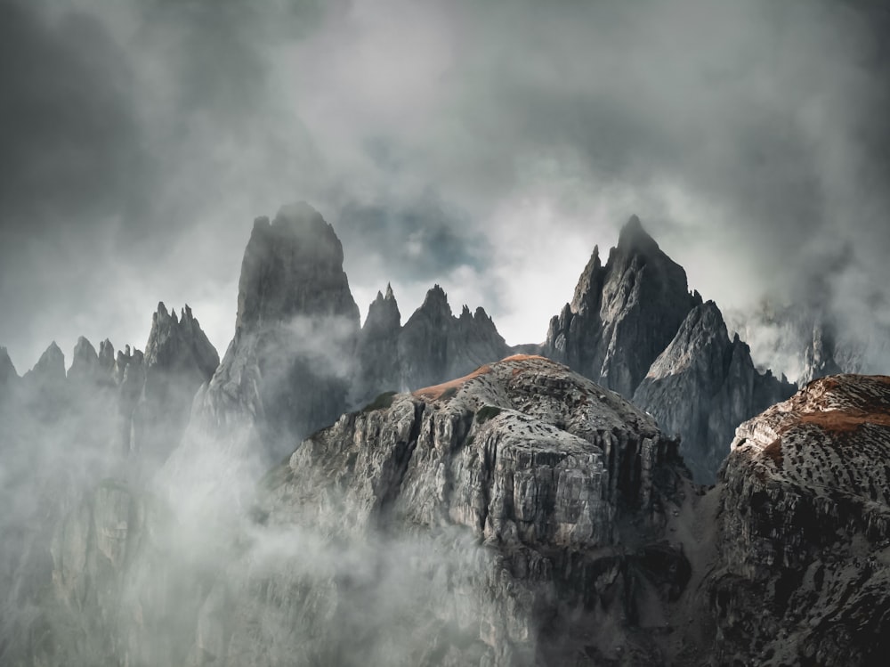 selective focus photography of cliffs