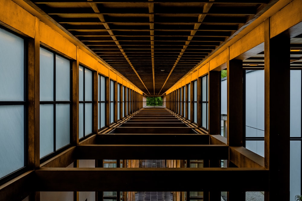 architectural photography of brown building