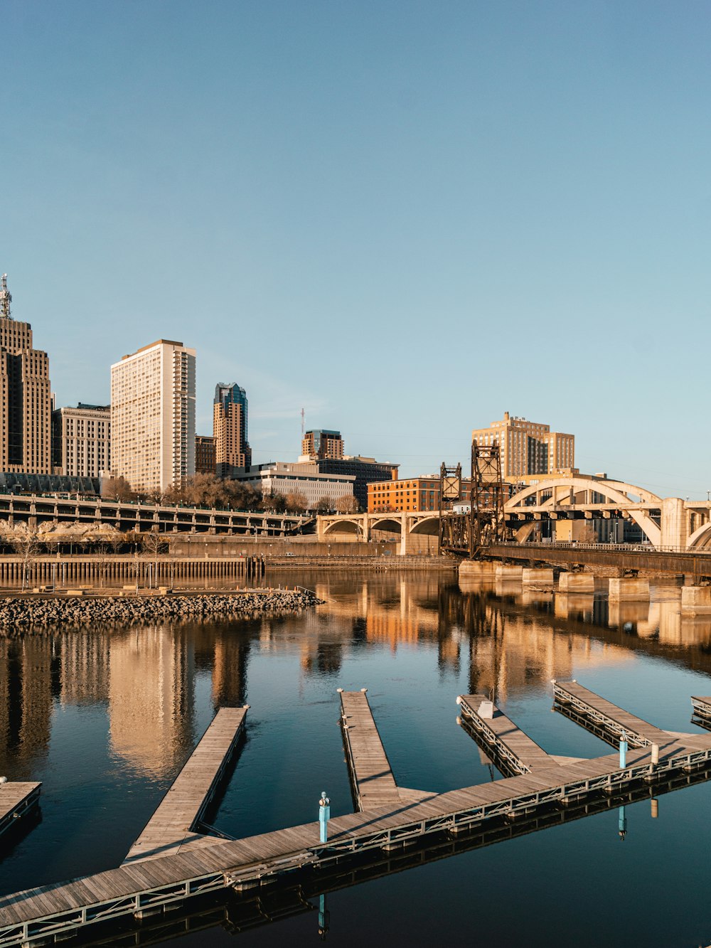 arch bridge surrounded by building