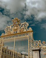 closed gold metal gate