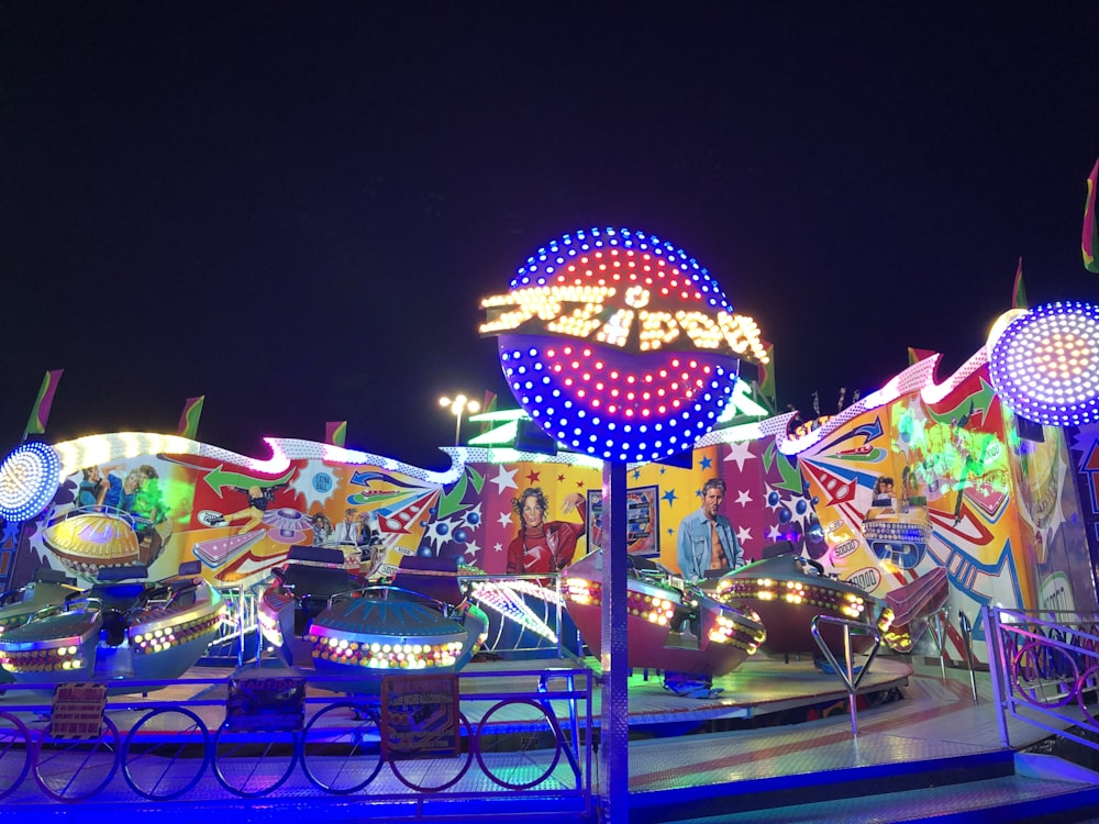multicolored circus ride
