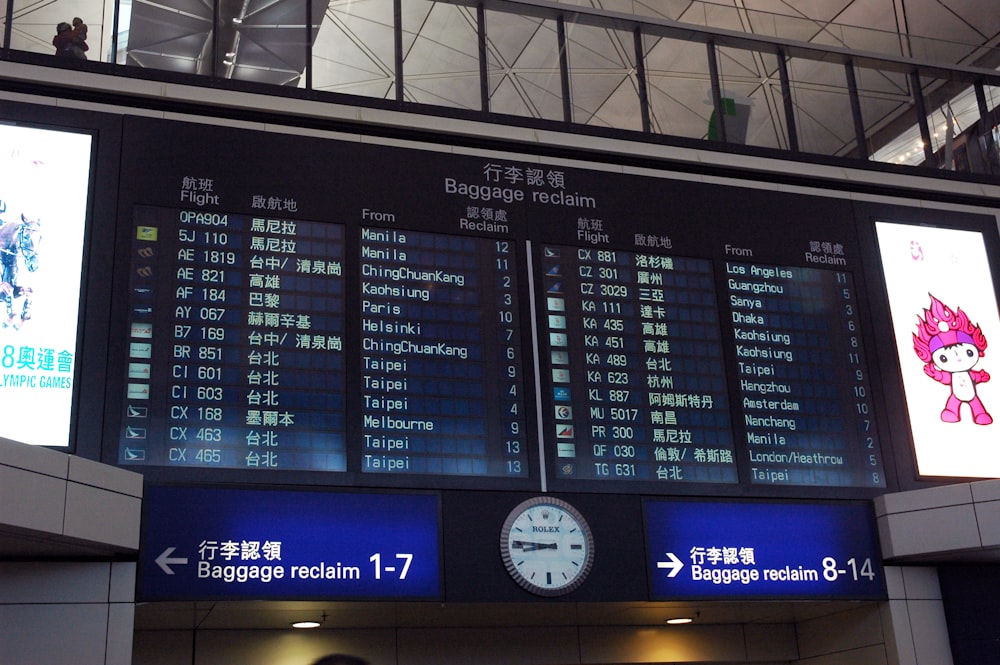 Baggage reclaim sign