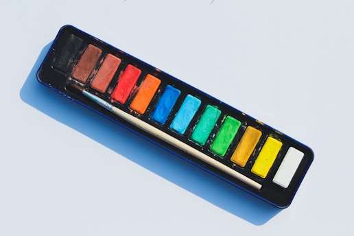 assorted-colored paint case