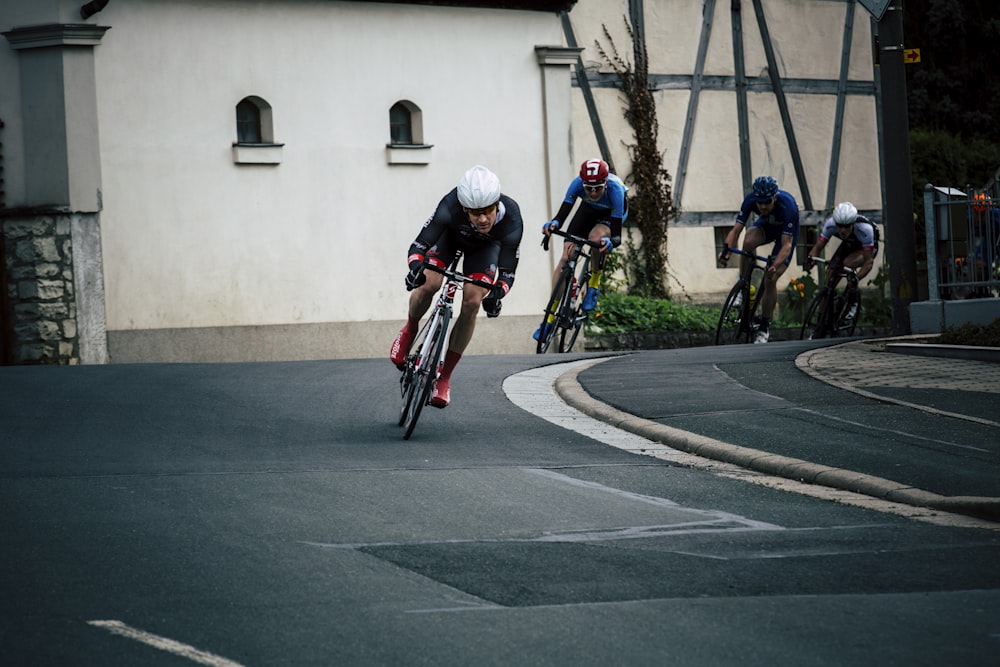 man driving the bicycle