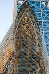 gold and gray metal structure