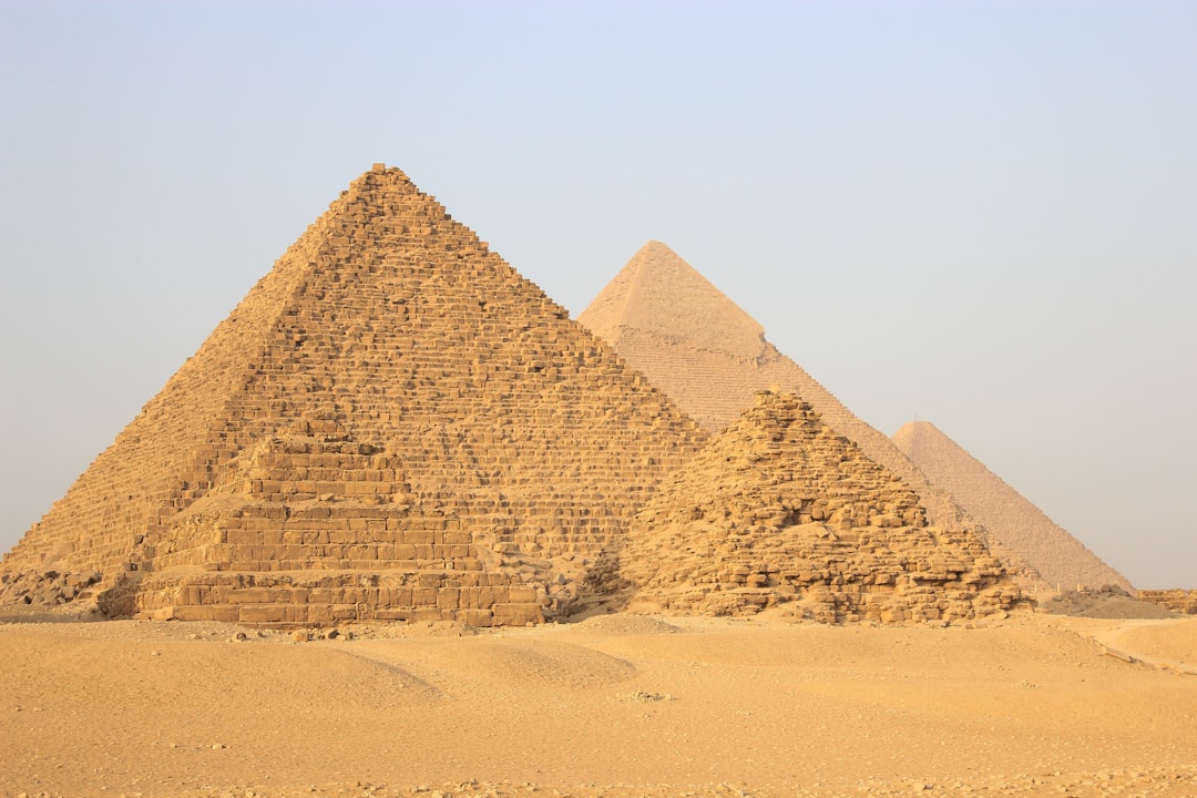 landscape photography of pyramid,