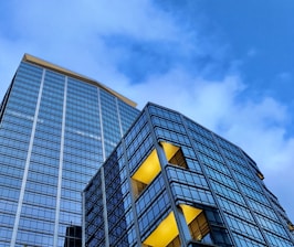 blue concrete building