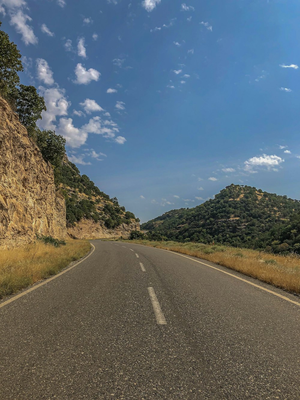 mountain and road